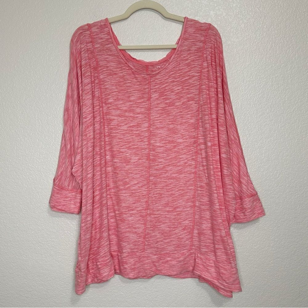 Lane Bryant Pink Heather Scoop neck Bat Wing Sleeves Top, Size 26/28